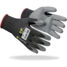 Cut Resistant Gloves, Cut F, PU Coated, Black/Grey thumbnail-0