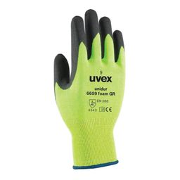 Unidur 6659 Foam Cut C Resistant Safety Gloves, Green, Sizes 7-11 thumbnail-0