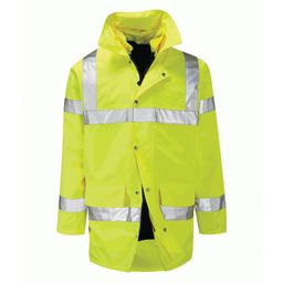 Yellow Hi-Vis 4-In-1 Waterproof Breathable Coat (EN20471) 
 thumbnail-0