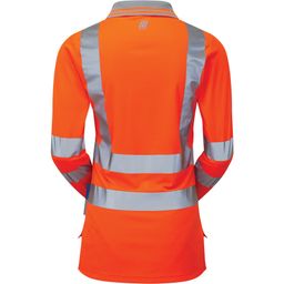 Hi-Vis Long Sleeve Polo Shirts, Orange thumbnail-1