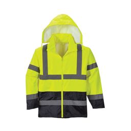 Hi-Vis Classic Contrast Yellow/Navy Rain Jackets thumbnail-0