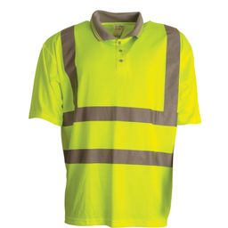 Hi-Vis Breathable Polo Shirt in Yellow or Orange (EN20471) thumbnail-0