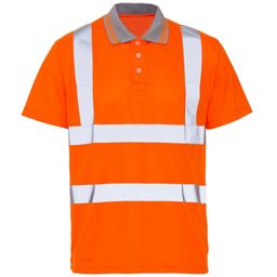 Hi-Vis Breathable Polo Shirt in Yellow or Orange (EN20471) thumbnail-1