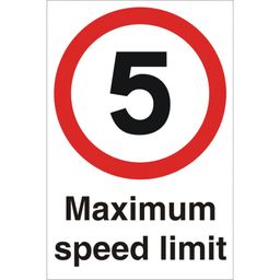 Max Site Speed Limit Polycarbonate Signs thumbnail-0