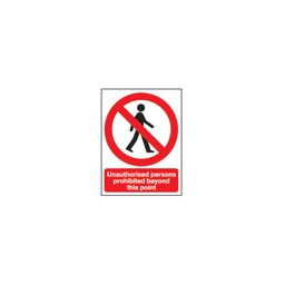 Unauthorised Persons Prohibited Signs thumbnail-0