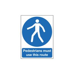 Pedestrians Must use this Route Signs thumbnail-0