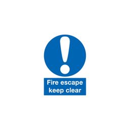 Fire Escape Keep Clear Signs thumbnail-0