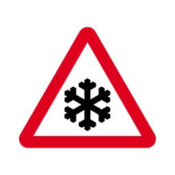 Temporary Snow and Ice Road Sign  thumbnail-0