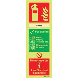 Foam Fire Extinguisher Photoluminescent Signs thumbnail-0