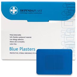 Dependaplast Blue Food Area Plasters, Boxes of 100 thumbnail-1