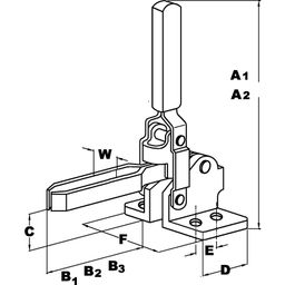 Vertical Industrial Toggle Clamp thumbnail-1