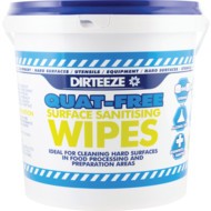 Quat-Free Sanitising Wipes, Food Safe, 1000 Wipes, 25gsm, 200mm x 200mm